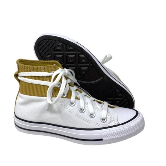 Converse Chuck Taylor High Top Sneakers Casual White Sesame Women Shoes A04511F - Picture 7 of 9